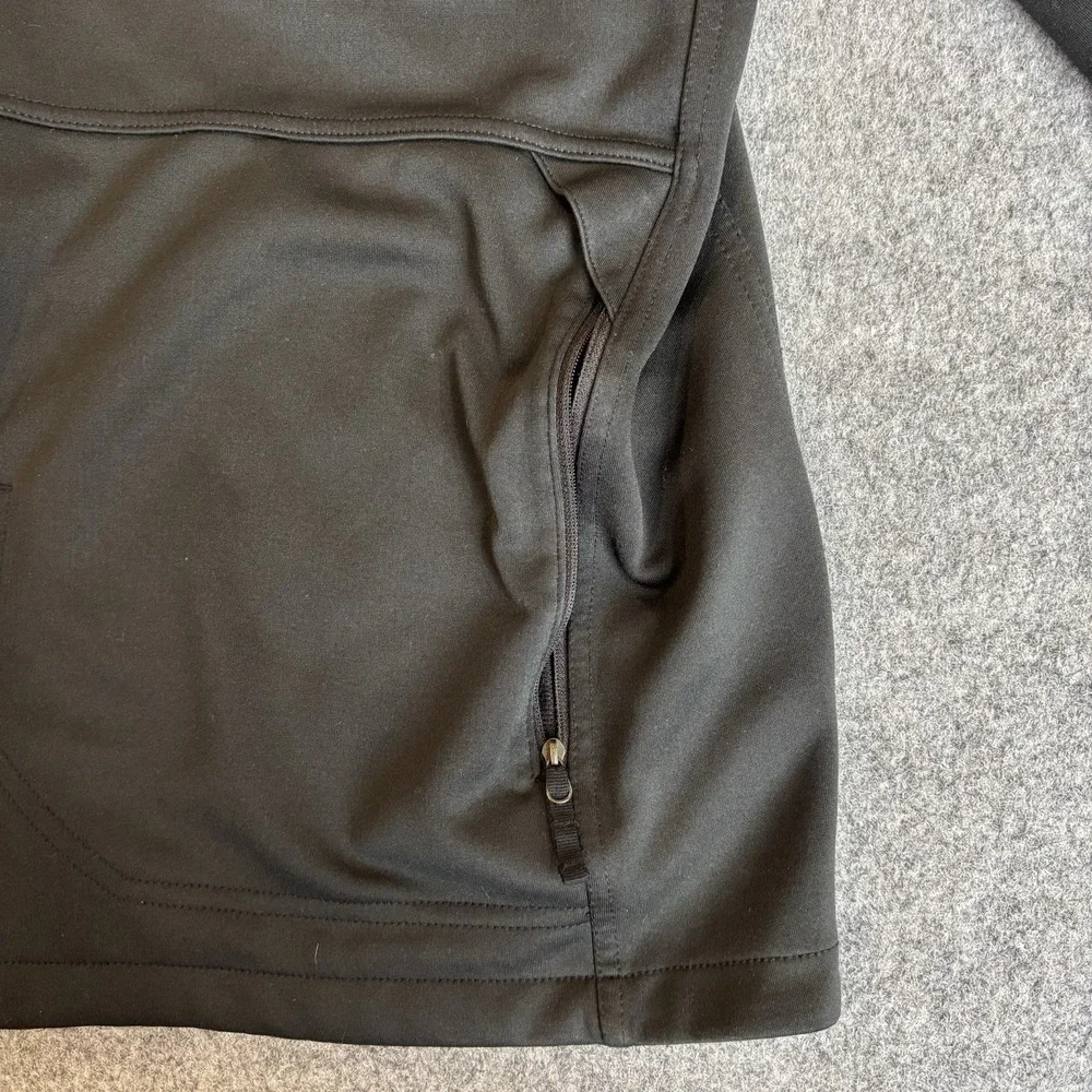 The North Face Jacket Mens‎ Xl Full Zip Up Black Polyester Softshell